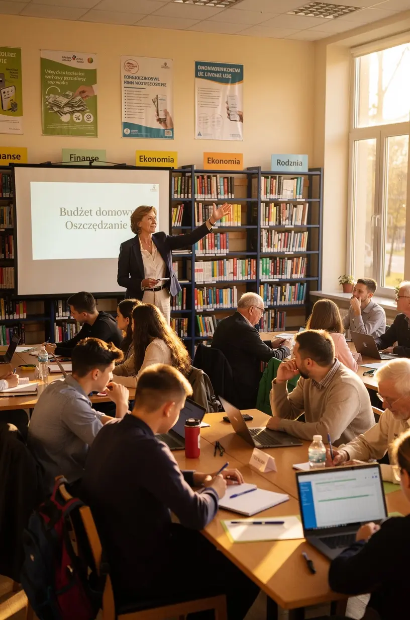 Ilustracja przedstawiająca krok po kroku praktyczne wskazówki dotyczące redukcji kosztów w codziennym życiu